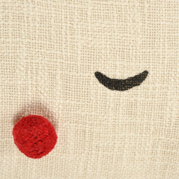 CLEARANCE! NWT / Reindeer Winking Throw Pillow, 20"x20", Cotton - Picture 6 of 6